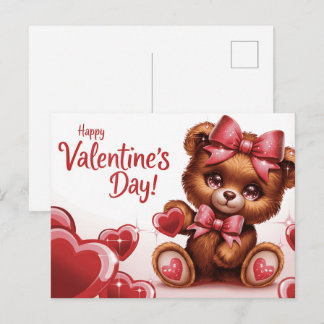 Alles Liebe zum Valentinstag Ourson -7 Postkarte