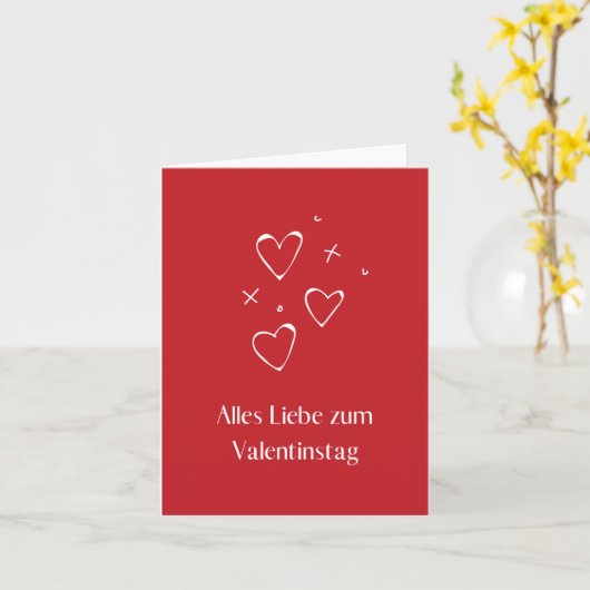 Alles Liebe zum Valentinstag, Valentinstag Karte (Gelbe Blume)
