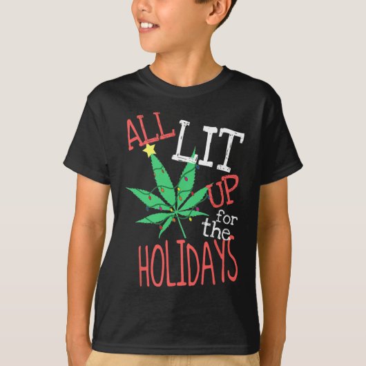 Alles Lit up for the Holidays Funny Wealth L T-Shirt (Vorderseite)
