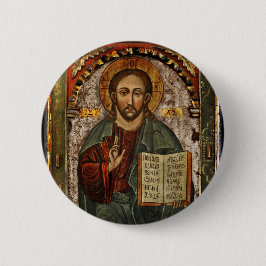 Alles mächtige Christus - Chrystus Pantokrator Button