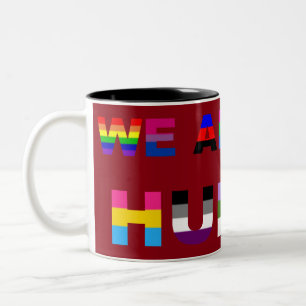 Alles menschlich Rot Zweifarbige Tasse