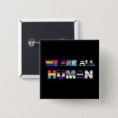 Alles menschliche Schwarze Button (Vorne & Hinten)