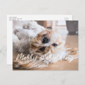 Alles Merck Moderne Typografie Urlaub Foto Postkarte (Vorne/Hinten)