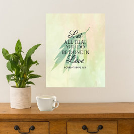 Alles mit der Liebe Inspiration Bible Verse Poster