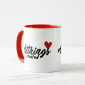 Alles mit Herz Geschaffenes Tasse (Vorderseite Links)