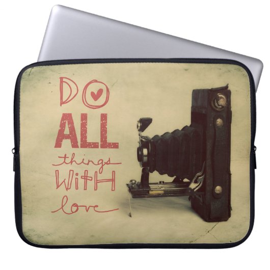 Alles mit Liebe Laptopschutzhülle (Vorderseite)