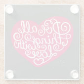 Alles mit Liebe Rot machen Glasuntersetzer (Rückseite)