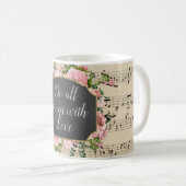 Alles mit Liebe Vintage Collage Kaffeetasse (VorderseiteRechts)