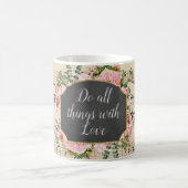 Alles mit Liebe Vintage Collage Kaffeetasse (Mittel)