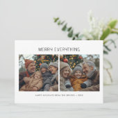 Alles Moderne Weihnachts-Foto Feiertagskarte (Stehend Vorderseite)