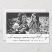 Alles Modernes, handgeschriebenes Script-Foto Feiertagskarte (Vorderseite)