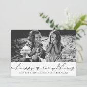 Alles Modernes, handgeschriebenes Script-Foto Feiertagskarte (Stehend Vorderseite)