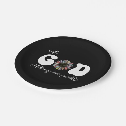 alles möglich mit Gott Pappteller (Schrägansicht)