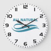 Alles Natürliche Minimalistische Öko-freundliche G Große Wanduhr (Vorderseite)