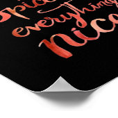 Alles Nice Pumpkin Funny Herbst Poster (Ecke)