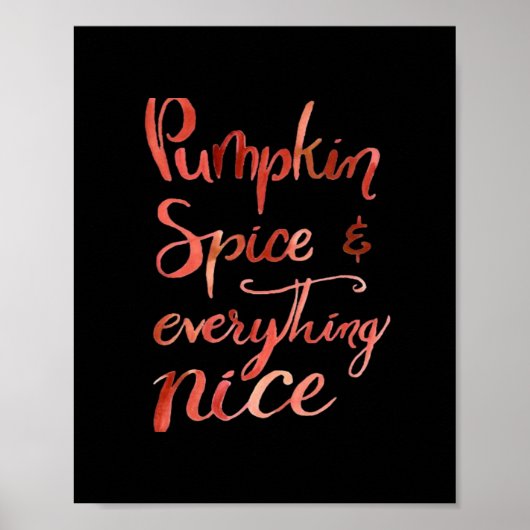 Alles Nice Pumpkin Funny Herbst Poster (Vorne)