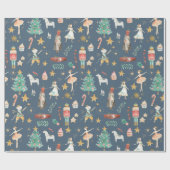 Alles Nutcracker Weihnachtsdämmerung Blue Geschenkpapier (Flach)