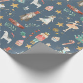 Alles Nutcracker Weihnachtsdämmerung Blue Geschenkpapier (Ecke)