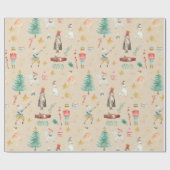 Alles Nutcracker Weihnachtsneutrale Beige Geschenkpapier (Flach)