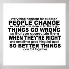 Alles passiert für einen Grund Inspiration Poster