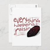 Alles passiert für RAISIN Postkarte (Vorne/Hinten)