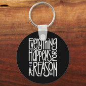 Alles passiert mit weißem Schlüsselanhänger (Vorderseite)