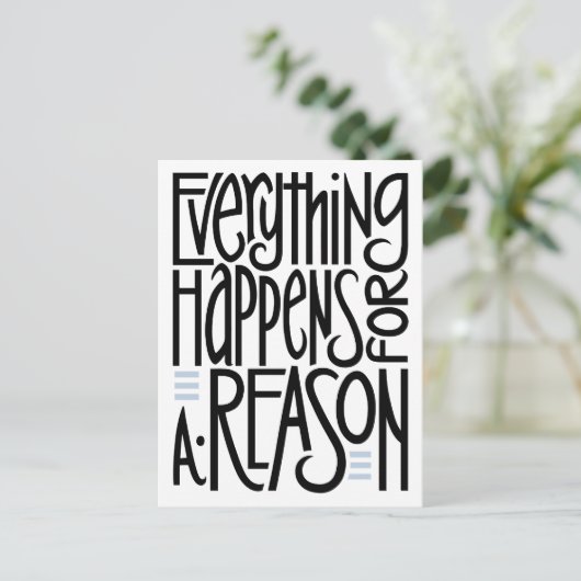 Alles passiert Postkarte (Stehend Vorderseite)