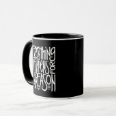 Alles passiert weiße Tasse (Vorderseite Links)