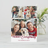 Alles Personalisierte Moderne Fotos Feiertagskarte (Stehend Vorderseite)
