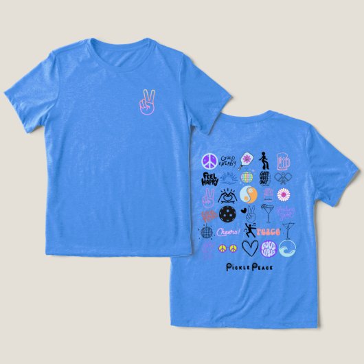 alles pickblau Tri-Blend shirt (Design Vorderseite & Rückseite)