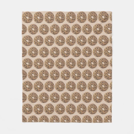 Alles Poppy Sesam Seed Bagel Frühstück Essen Fleecedecke (Vorderseite)