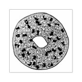 Alles Poppy Sesam Seed Bagel Frühstück Essen Gummistempel (Prägung)