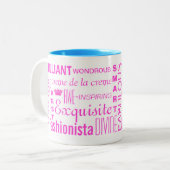 "Alles Prinzessin & Mehr!" Tasse (Vorderseite Links)