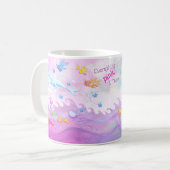 "Alles Rosa, denke ich" Meerjungfrau-Tasse Kaffeetasse (Vorderseite Links)