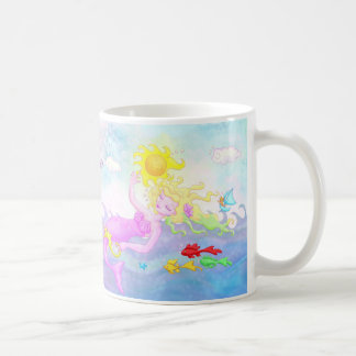 "Alles Rosa, denke ich" Meerjungfrau-Tasse Kaffeetasse