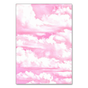 Alles Rosa Festlich Wolken Dekor Tischnummer