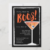 Alles rund um das Boos Funny Halloween Cocktail Pa Einladung (Vorderseite)