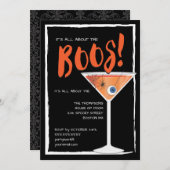 Alles rund um das Boos Funny Halloween Cocktail Pa Einladung (Vorne/Hinten)