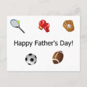 Alles rund um den Besten sportlichen Vater Postkarte (Vorderseite)
