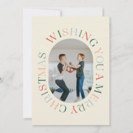 Alles rund um frohe Weihnachten farbenfrohe Foto-K Einladung