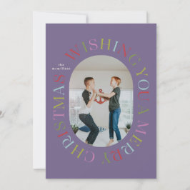 Alles rund um frohe Weihnachten farbenfrohe Foto-K Einladung