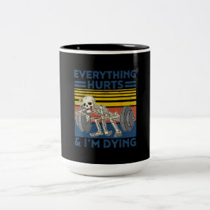 Alles schadet Weightlift Ness Gym Geschenk Zweifarbige Tasse