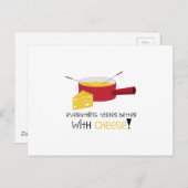 Alles schmeckt besser mit Käse! Postkarte (Vorne/Hinten)