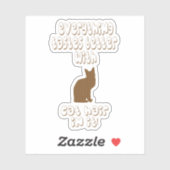 Alles schmeckt besser mit Katzenhaar darin! Aufkleber (Blatt)