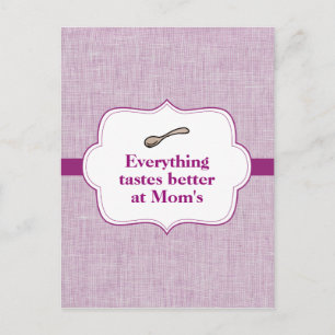 Alles schmeckt besser postkarte