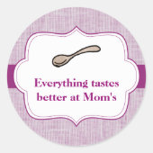 Alles schmeckt besser runder aufkleber (Vorderseite)