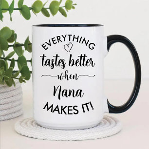 Alles schmeckt besser, wenn Nana es schafft Zweifarbige Tasse