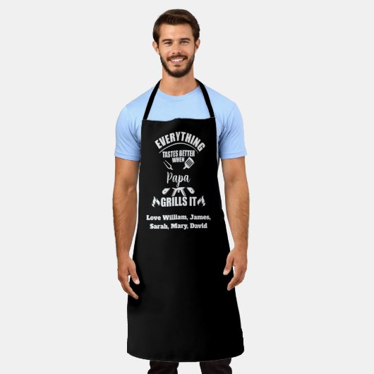 Alles schmeckt besser, wenn Papa Grills Schürze (Getragen)