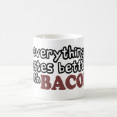 alles schmeckt besseren Speck Kaffeetasse (Mittel)