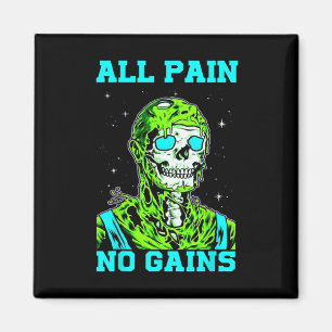 Alles Schmerz kein Gewinn Fitness Gewichtheben Bod Magnet
